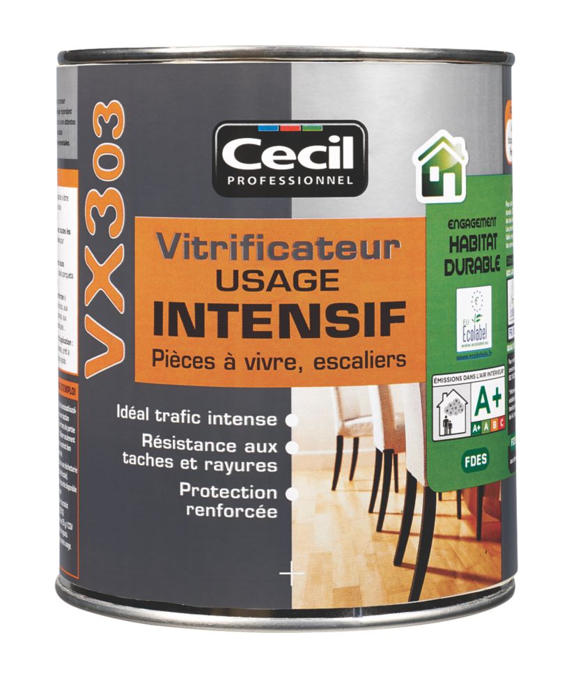 Vitrificateur usage intensif Cecil Professionnel VX303 incolore mat 5L