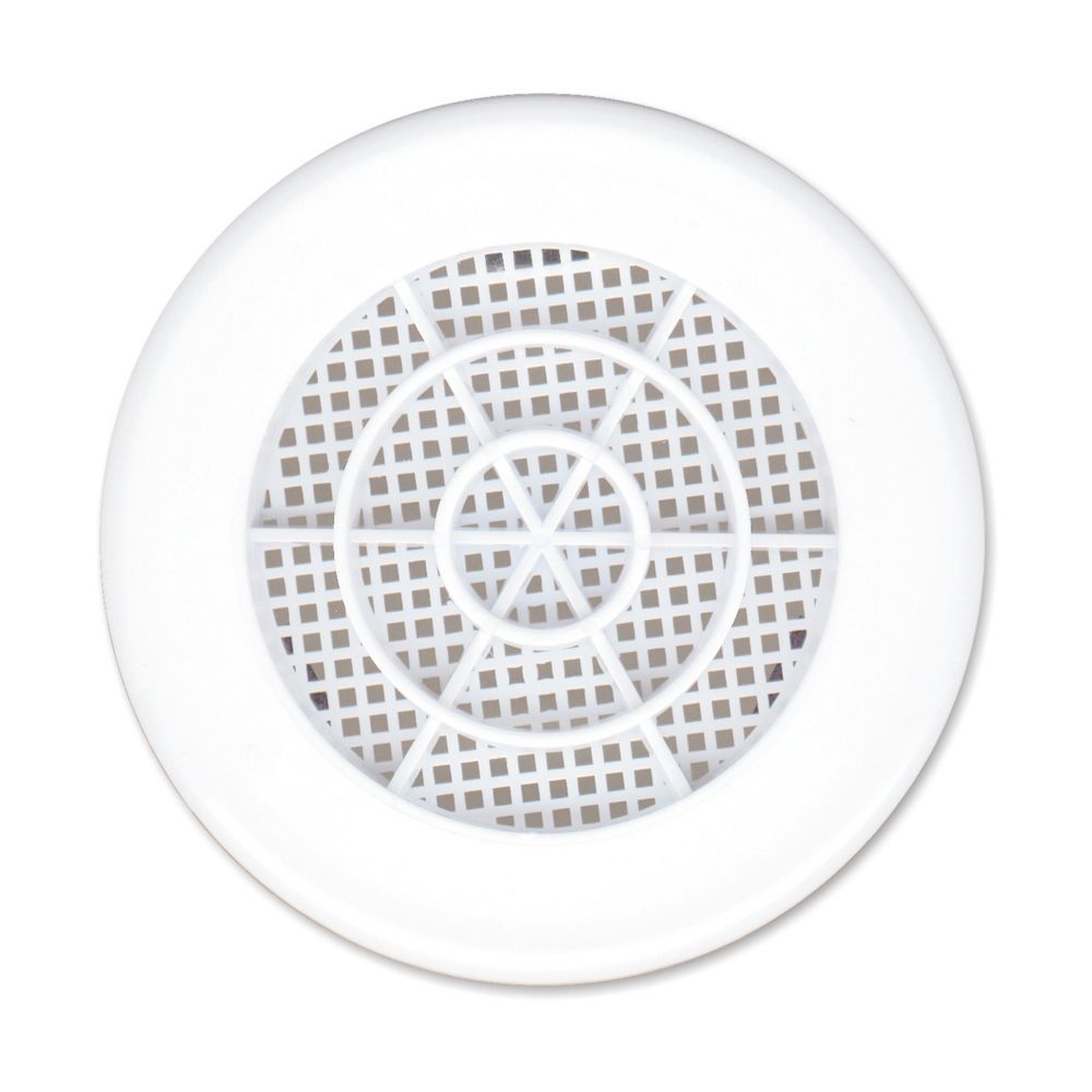 Grille à persiennes fixes avec moustiquaire Eoliance Habitat blanche 90mm x 90mm