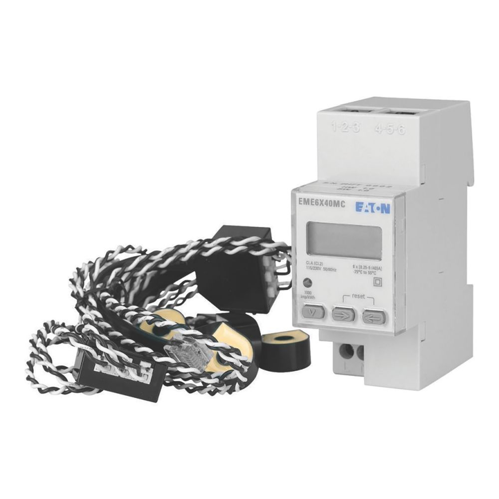 Compteur électrique multicircuit 40A avec 6 CT Eaton