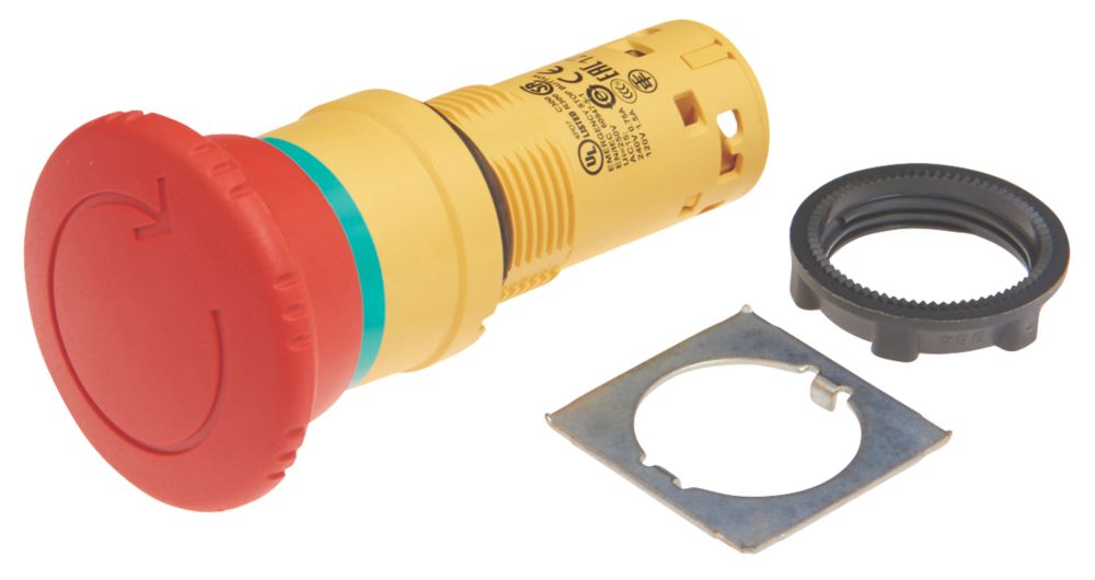 Bouton-poussoir d'arrêt d'urgence à tête bombée rouge XB7NS8442 NF Schneider