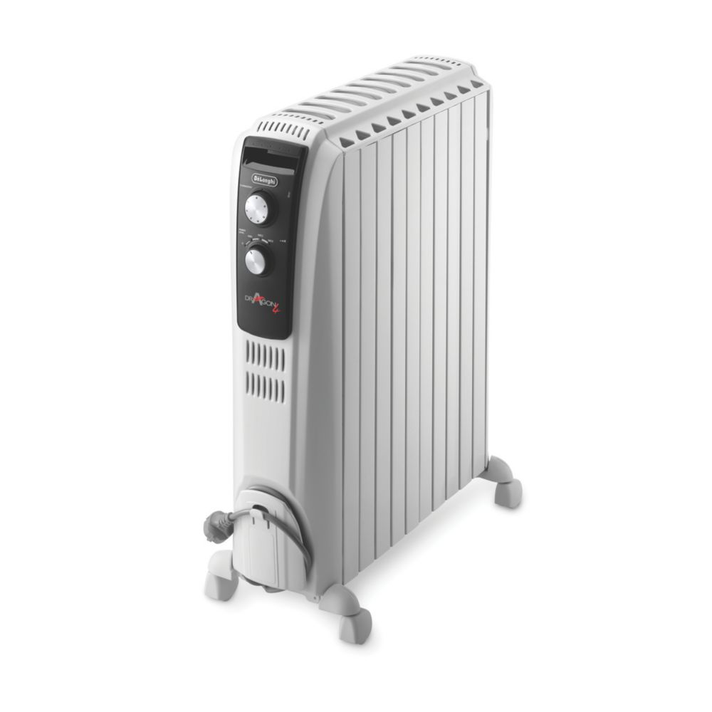 Radiateur bain d'huile électrique autonome DeLonghi TRD41025 2,5kW blanc