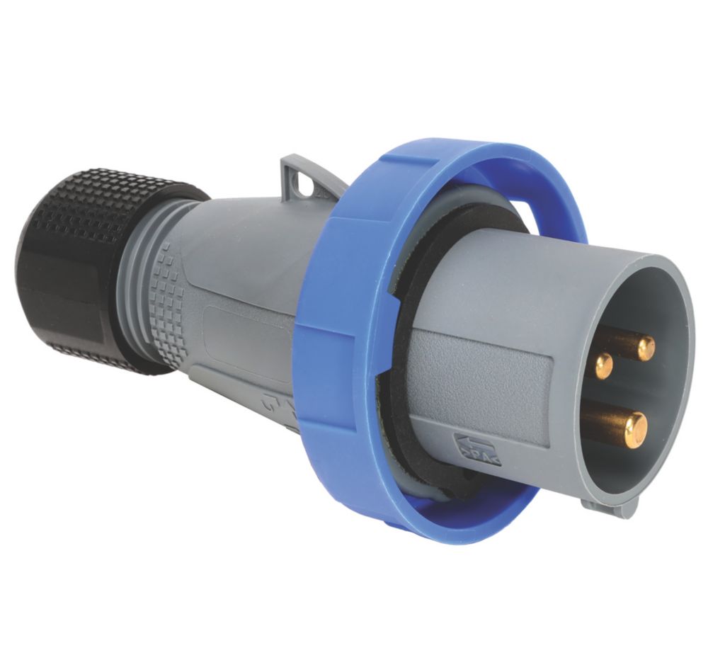 Fiche mobile droite 2P+E 16A 250V bleue IP67 ABB