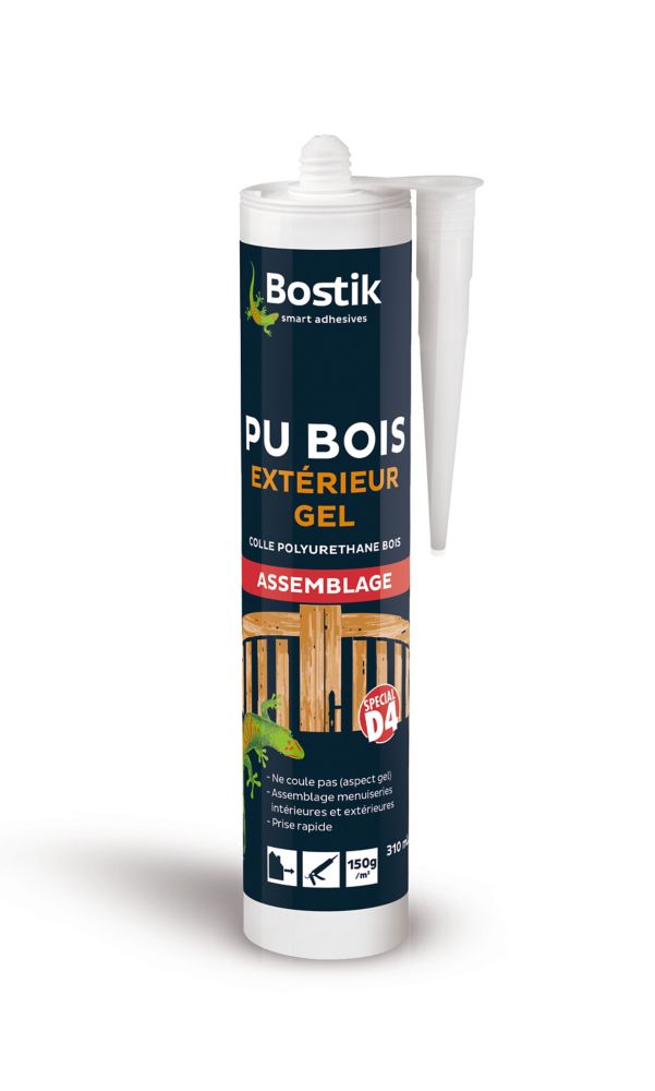 Colle à bois en PU extérieure D4 310ml Bostik