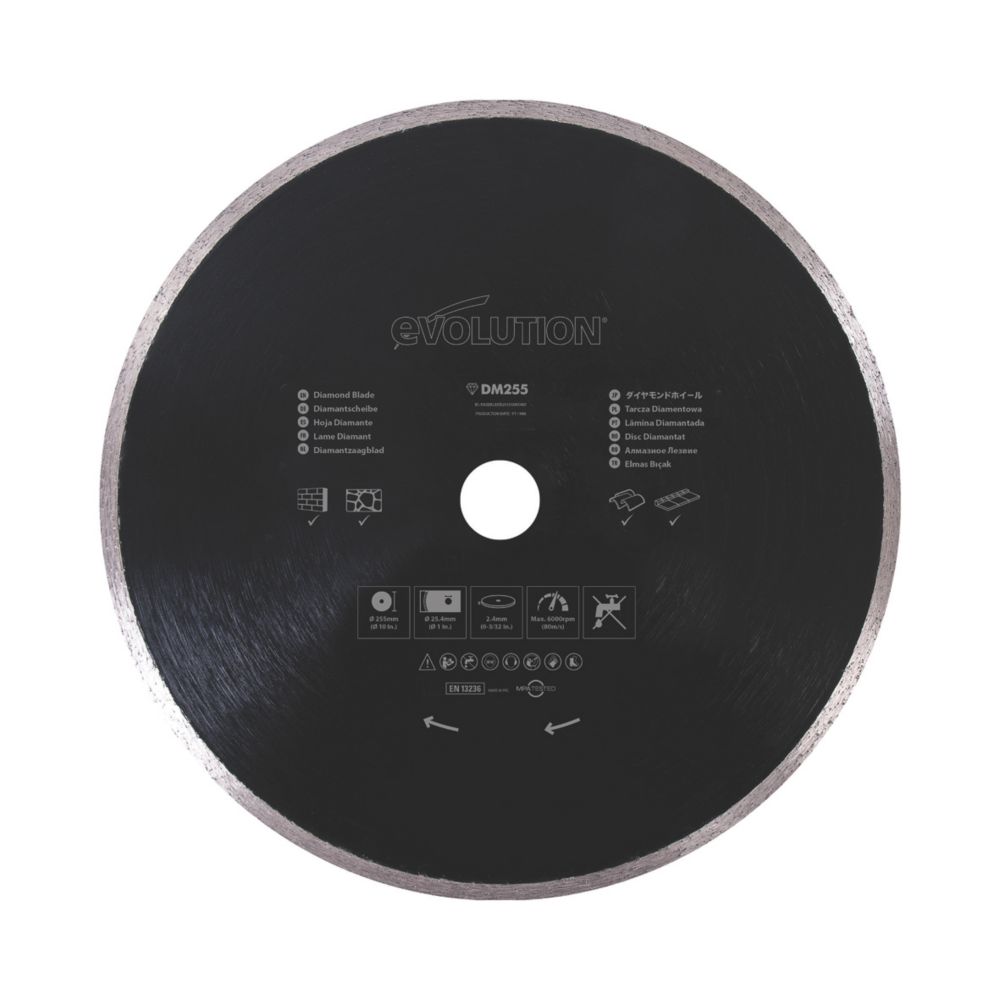 Disque diamant béton/pierre 255 x 25,4mm Evolution