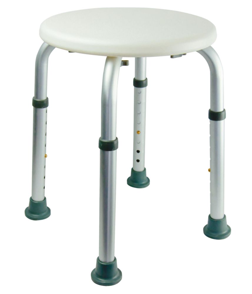 Tabouret rond blanc Pellet