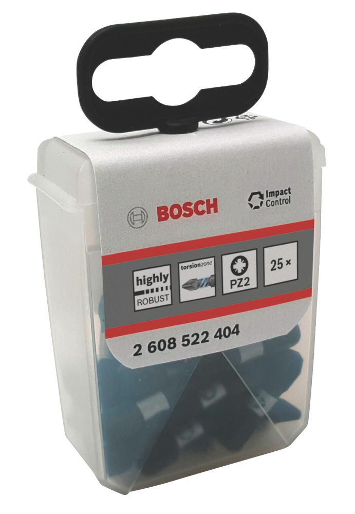 Jeu de 25 embouts de visseuse Bosch PZ2 25mm