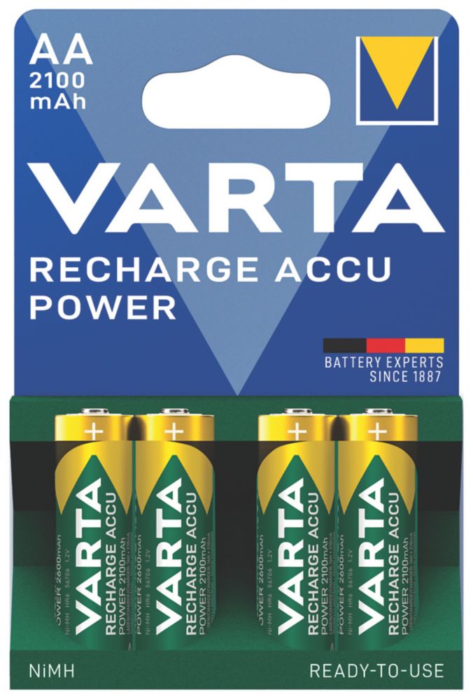 Lot de 4 piles AA rechargeables Varta Ready2Use