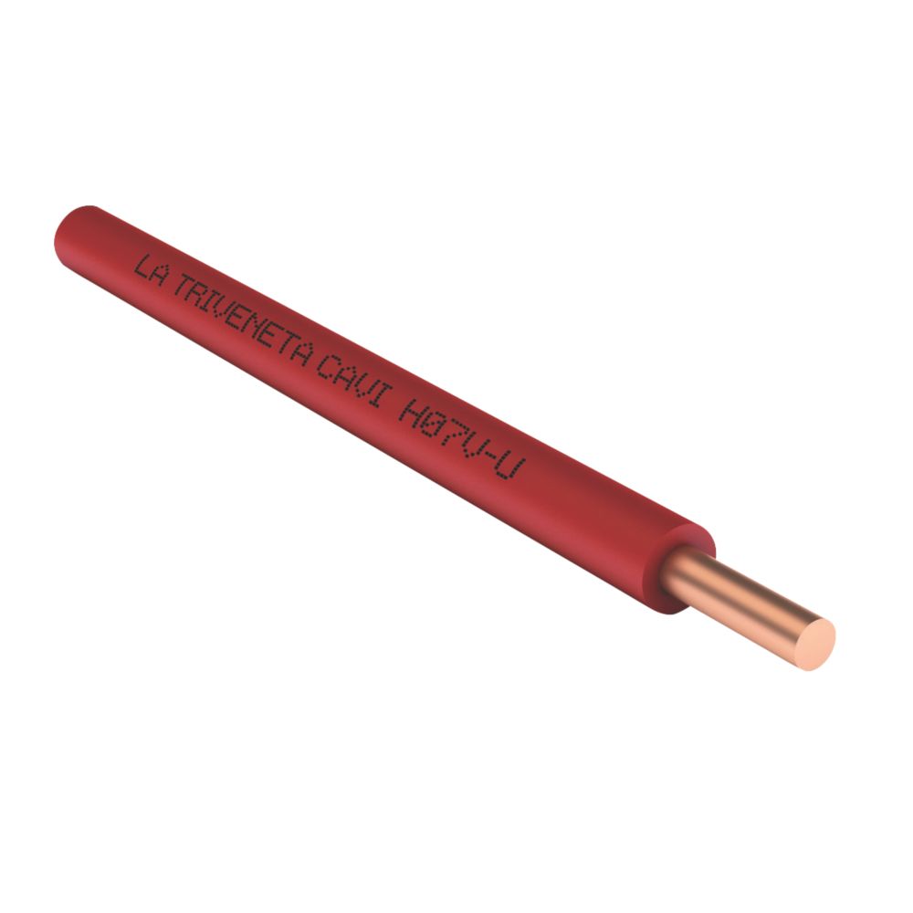 Fil électrique HO7V-U 1x2,5 mm² 100m Rouge