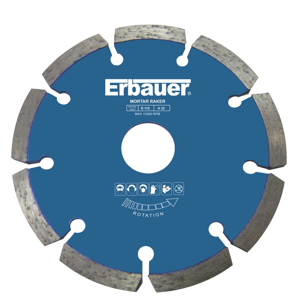 Disque diamant à déjointer béton/pierre 115 x 22,23mm Erbauer