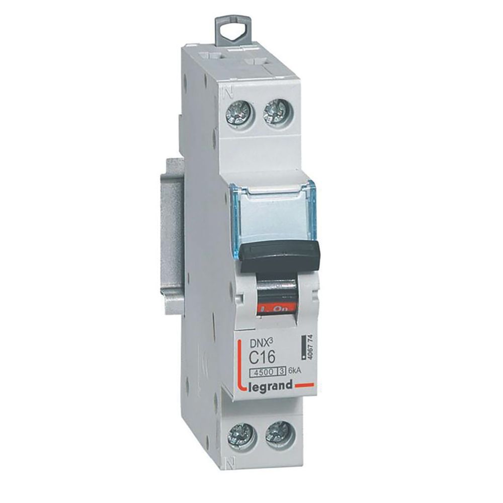 Disjoncteur 16A type C A vis 4,5kA 1P+N DNX3 Legrand