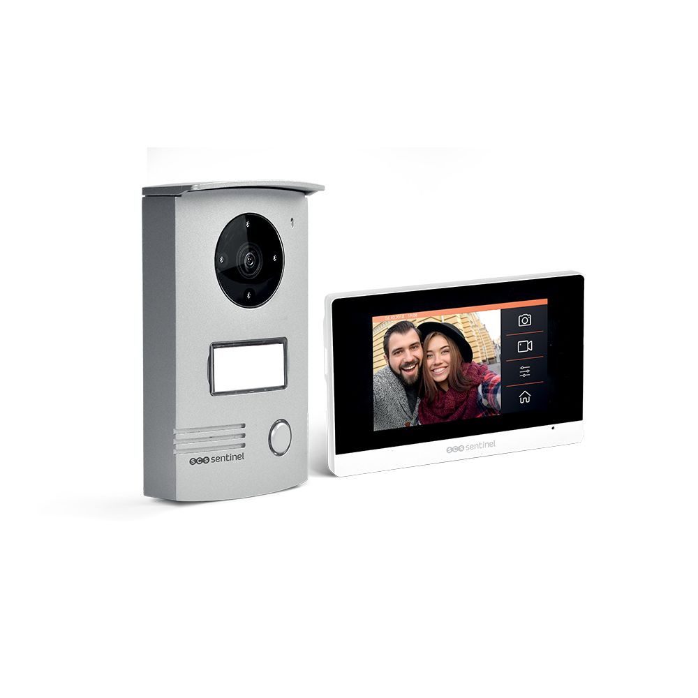 Interphone vidéo filaire SCS Sentinel écran 4,3 pouces blanc
