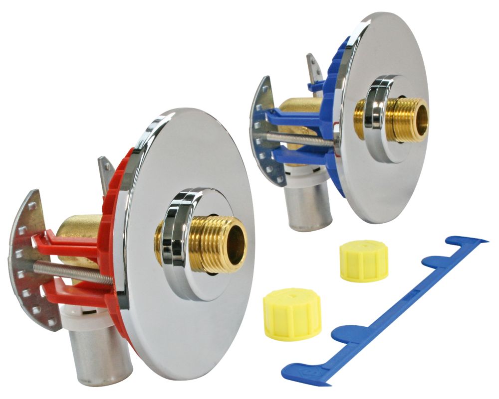 Fixoplac lavabo double à sertir multicouche 16mm x M 3/8" Fixoconnect