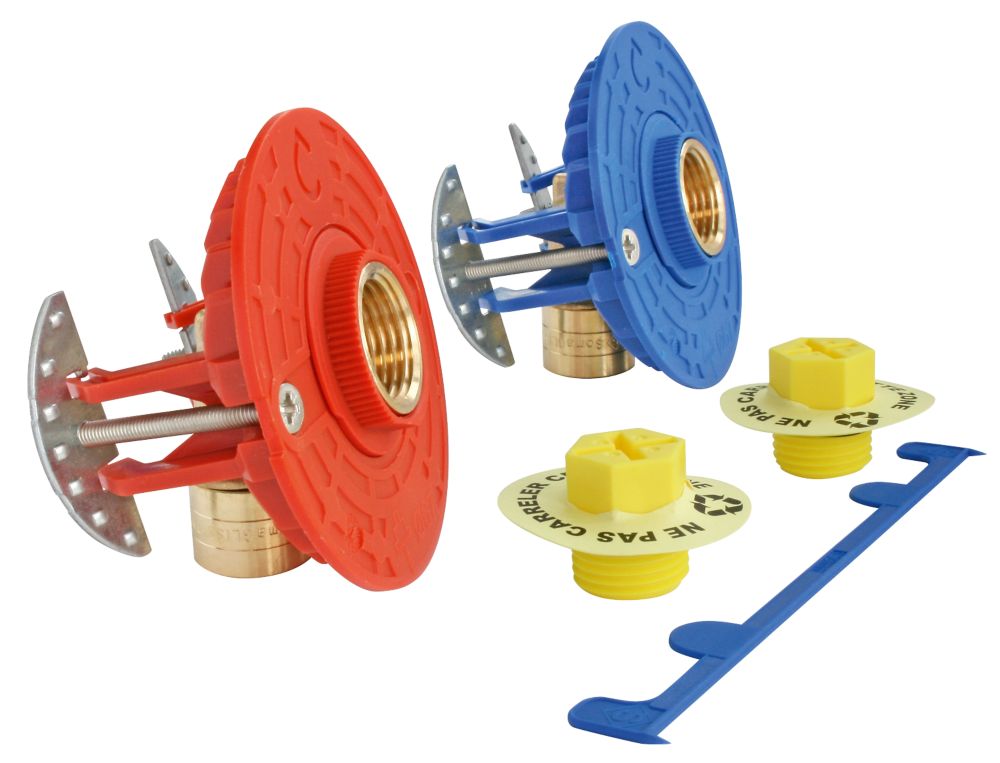 Fixoplac bain/douche double à glissement PER 12mm x F 1/2" Fixoconnect