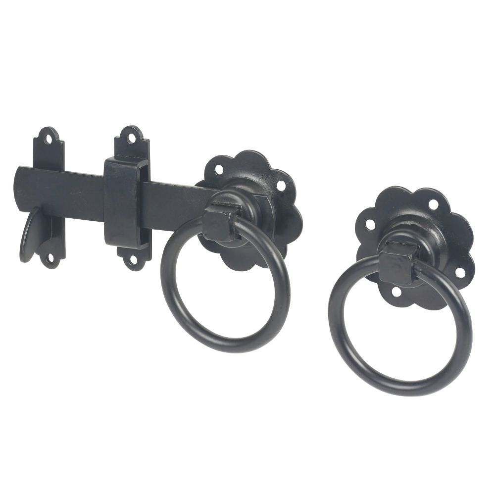 Loquet de portail Smith & Locke en époxy noir 153mm