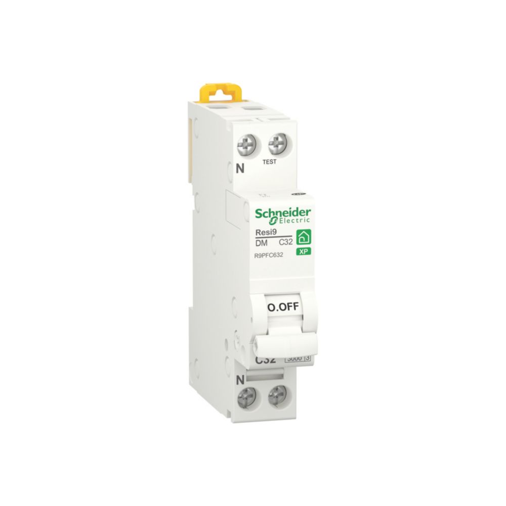 Disjoncteur 32A type C A vis 3kA 1P+N peignable Resi9 XP Schneider
