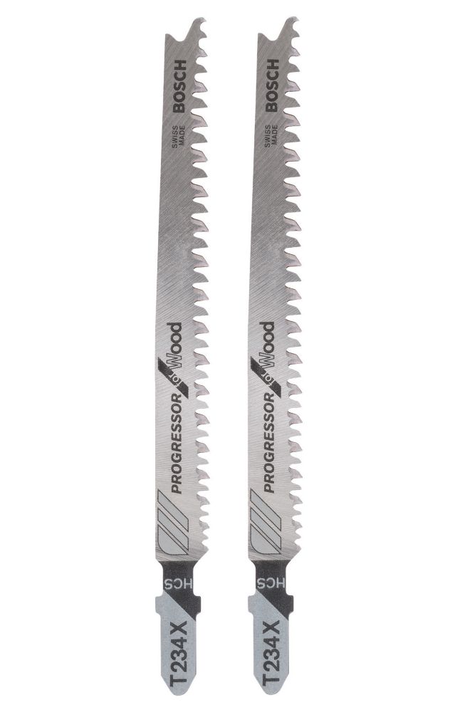 Lot de 2 lames pour scie sauteuse 117mm T 234 X Bosch