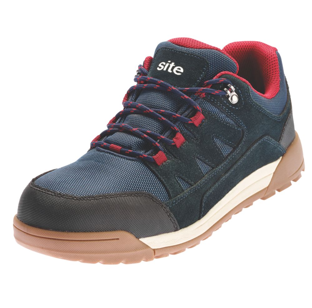 Baskets de sécurité S1 P Site Scoria bleu marine et rouge pointure 43