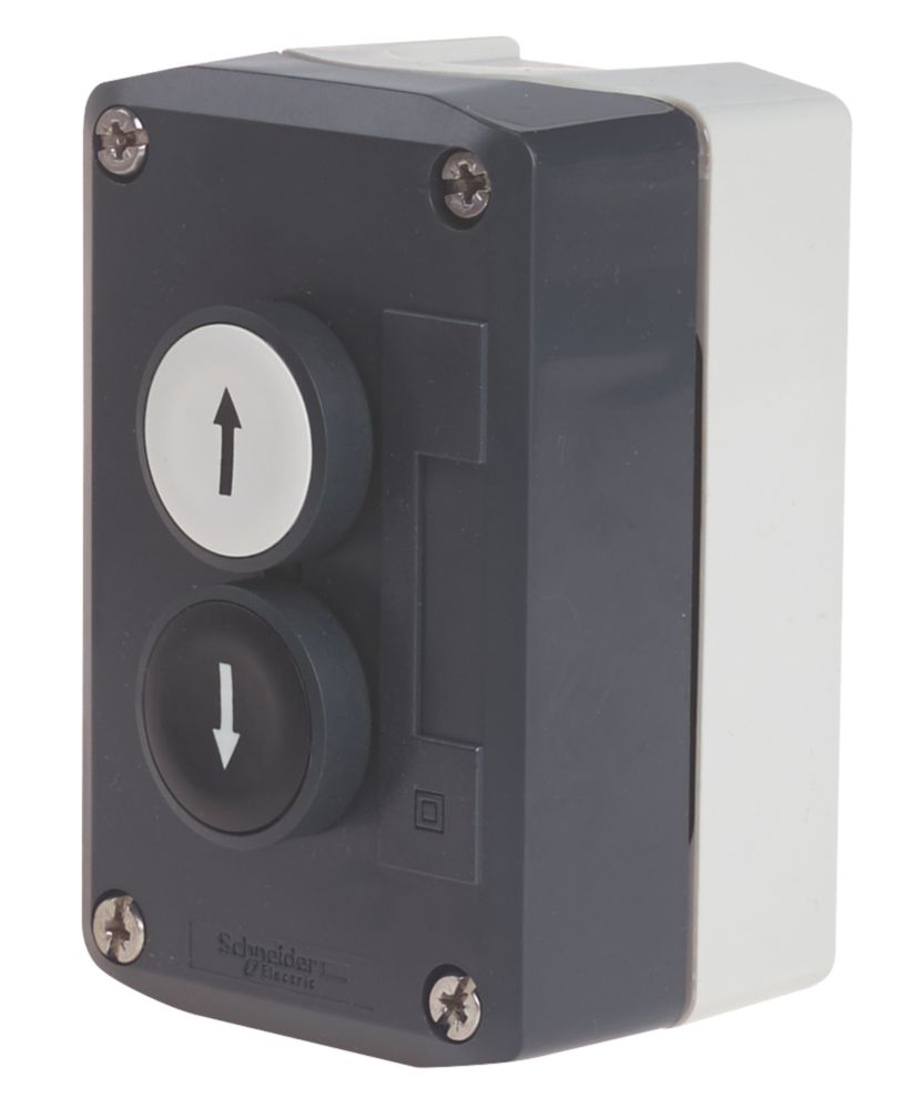 Station de commande complète à bouton-poussoir encastré XALD222 bipolaire NF Schneider