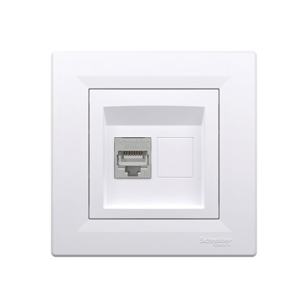 RJ45 1 module Schneider Electric blanc, 1 pièce