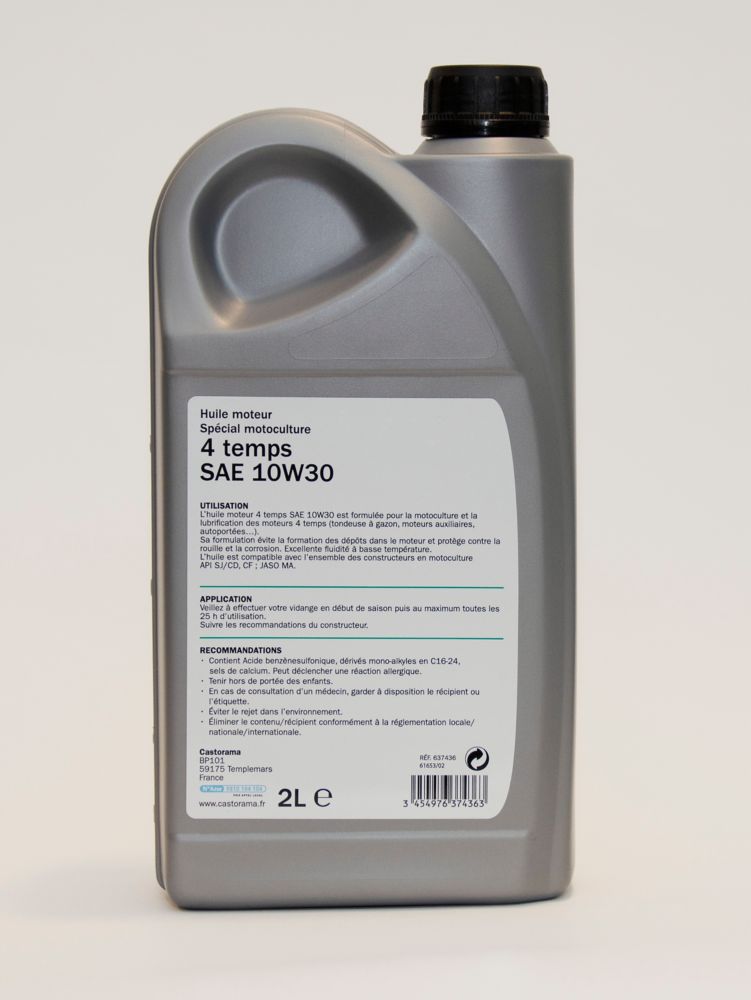Huile 4 temps moteur SAE 10W30 Diall 2L