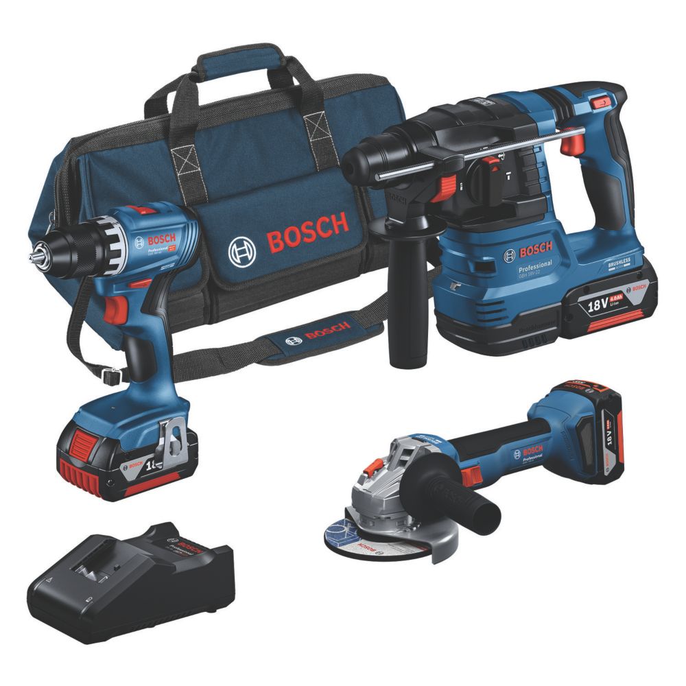 Pack de 3 outils 18V sans fil brushless 0615A5007L Bosch Professional Li-ion CoolPack 3 x 4Ah