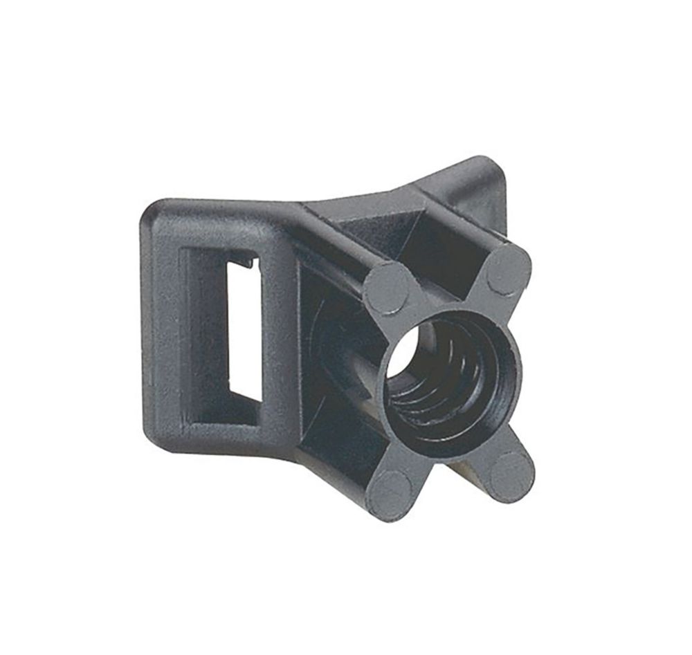 Base de collier de serrage Legrand noire 22mm x 14mm, 100 pièces