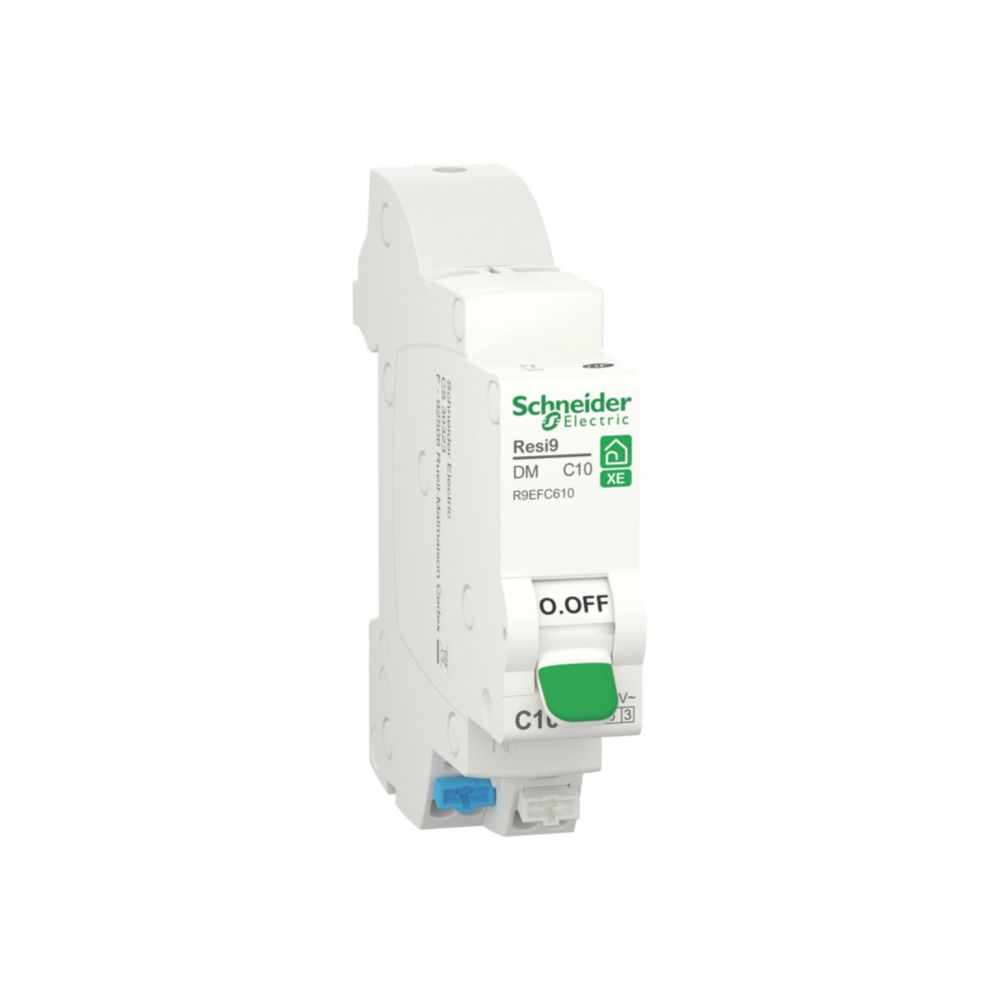 Disjoncteur 10A type C Auto 3kA 1P+N embrochable Resi9 XE Schneider
