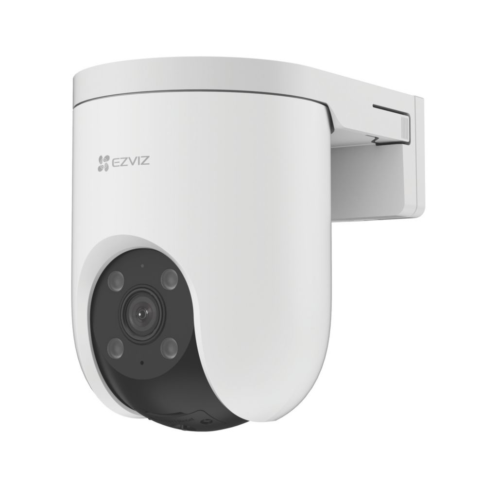 Caméra de sécurité PoE d'extérieur cylindrique panoramique et inclinable filaire blanc 2K EZViz H8c PoE