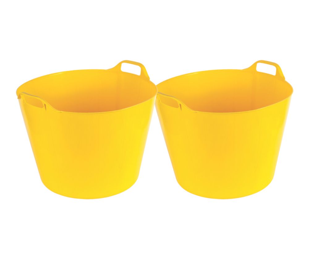 2 seaux souples en plastique 36L
