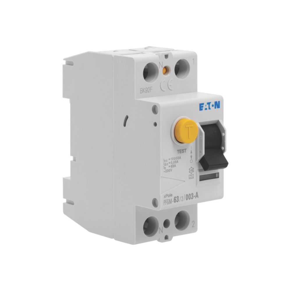 Interrupteur différentiel 63A type A 30mA 1P+N Eaton