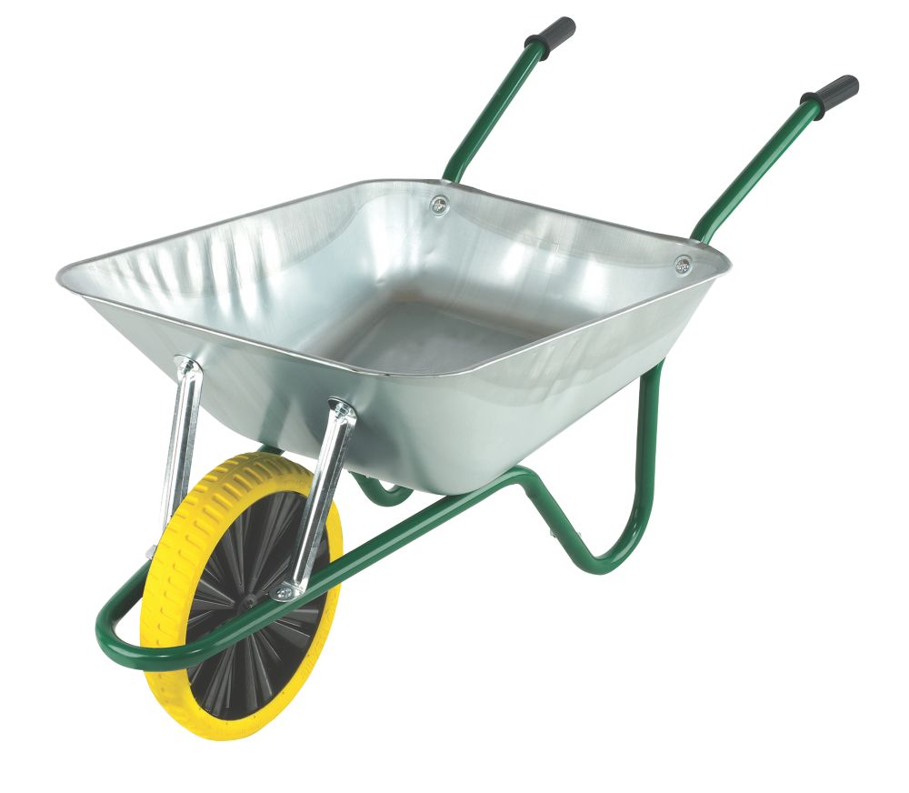 Brouette à roue anti-crevaison Walsall Easiload galvanisée 85L
