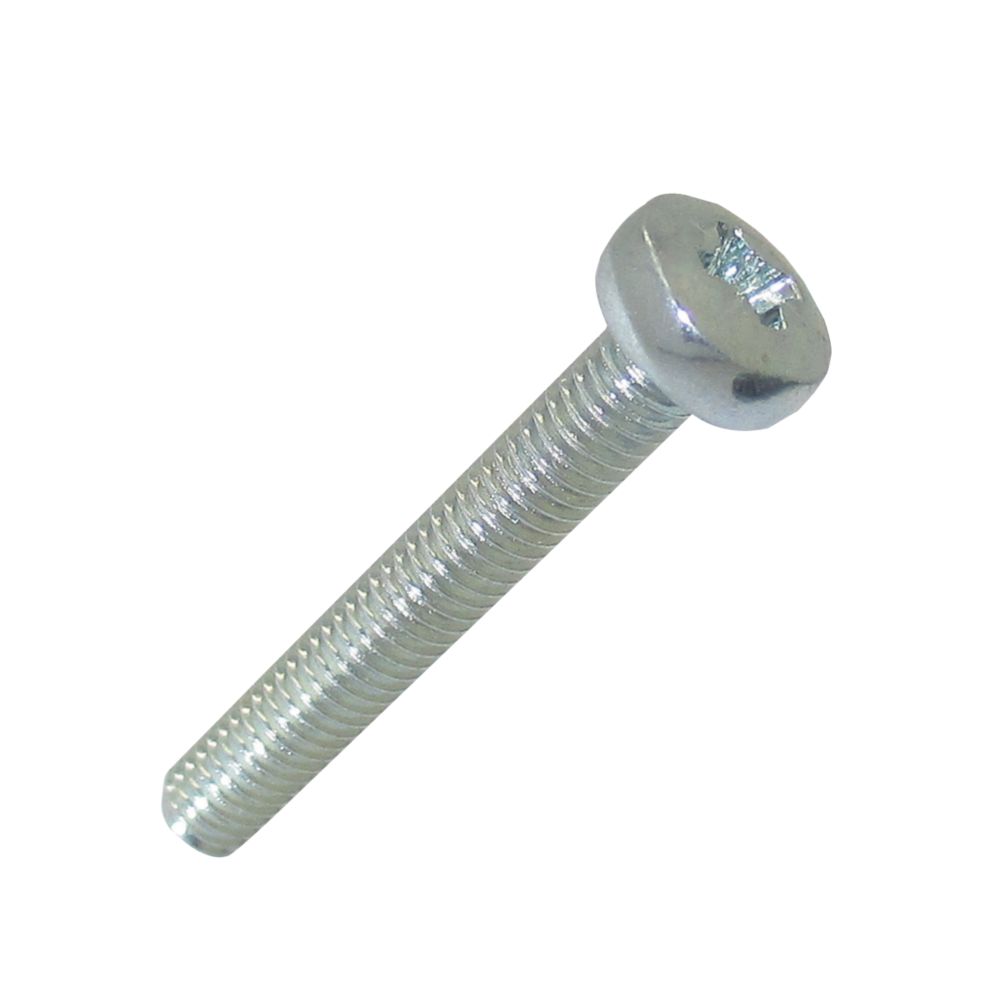 25 vis à métaux à tête cylindrique zinguées brillantes Easyfix M3 x 20mm