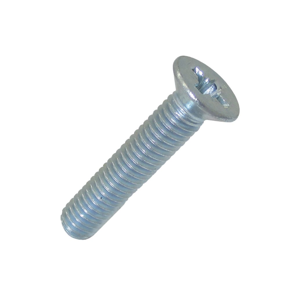 25 vis à métaux fraisées zinguées brillantes Easyfix M6 x 30mm