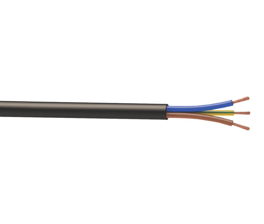 Câble électrique souple HO5VV-F 3G1,5 mm² 50m noir