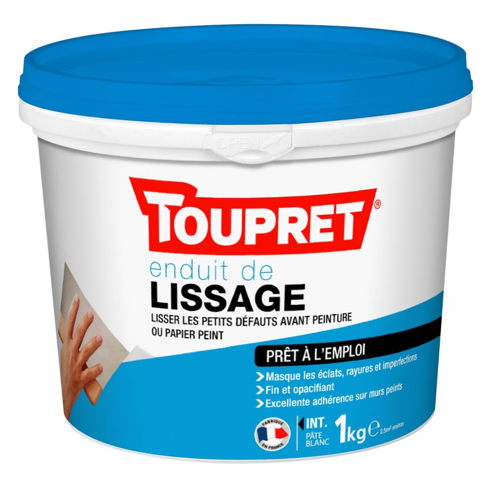 Enduit de lissage prêt à l'emploi Toupret 1kg