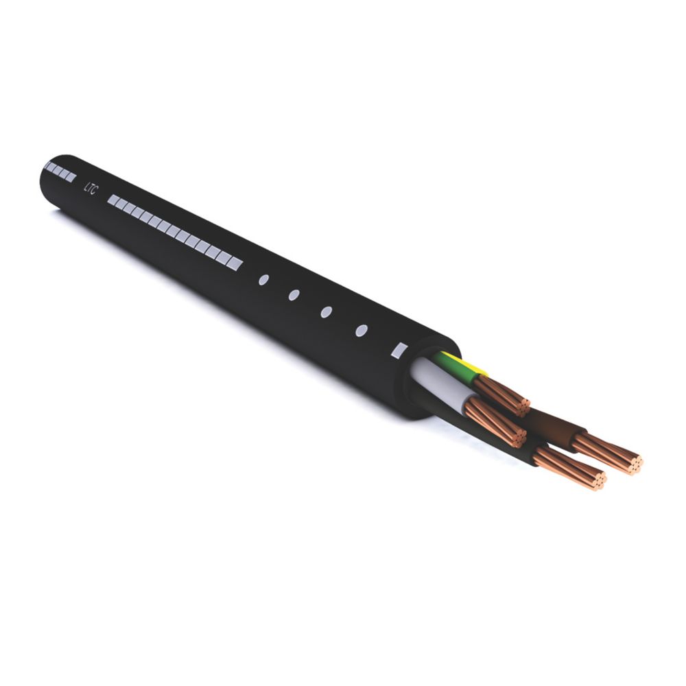 Câble électrique rigide R2V 4G1,5 mm² 50m noir