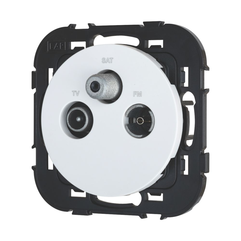 Prise TV / FM / Satellite 1 poste LAP Composable Blanc