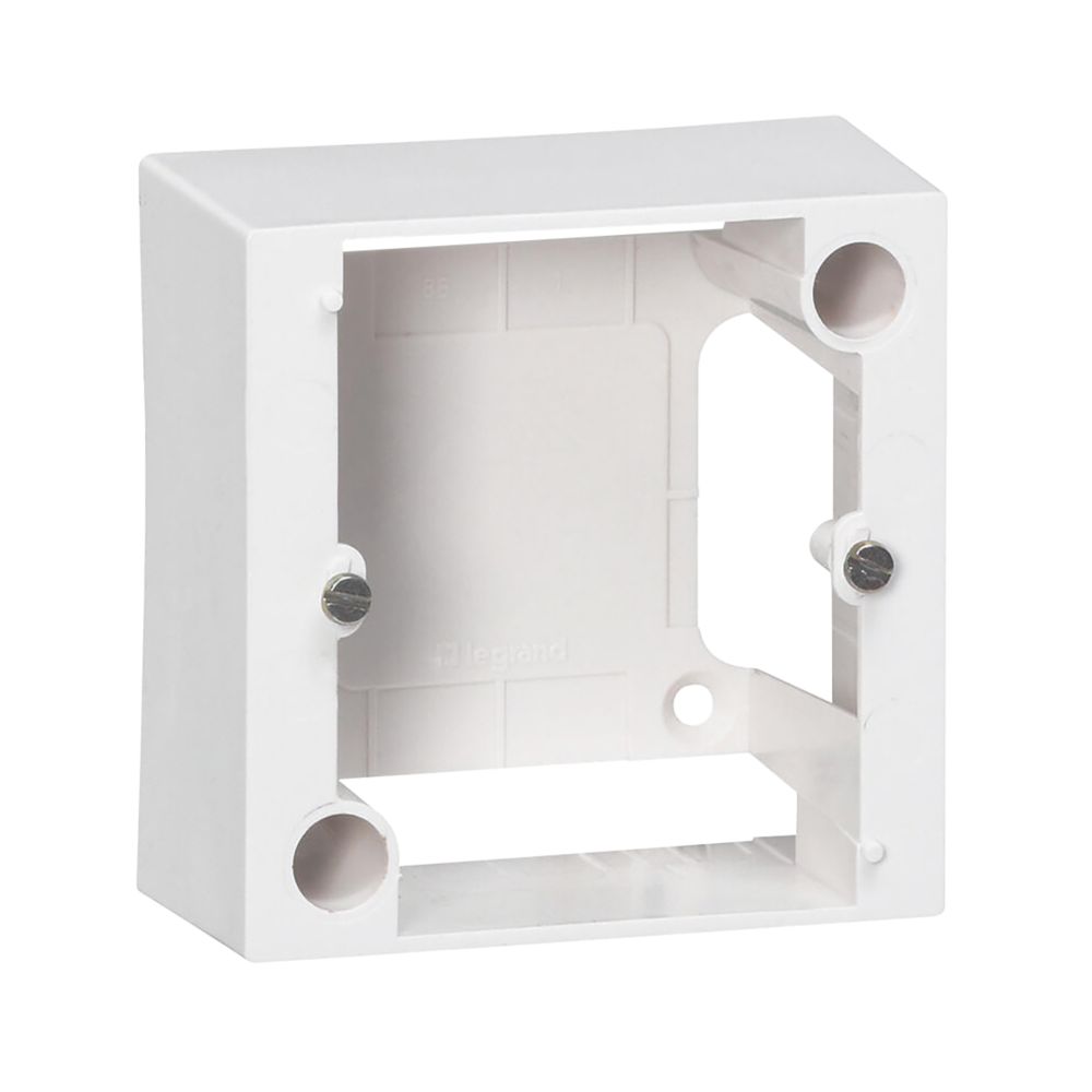 Cadre saillie prise terre 20A 1 poste Blanc Legrand