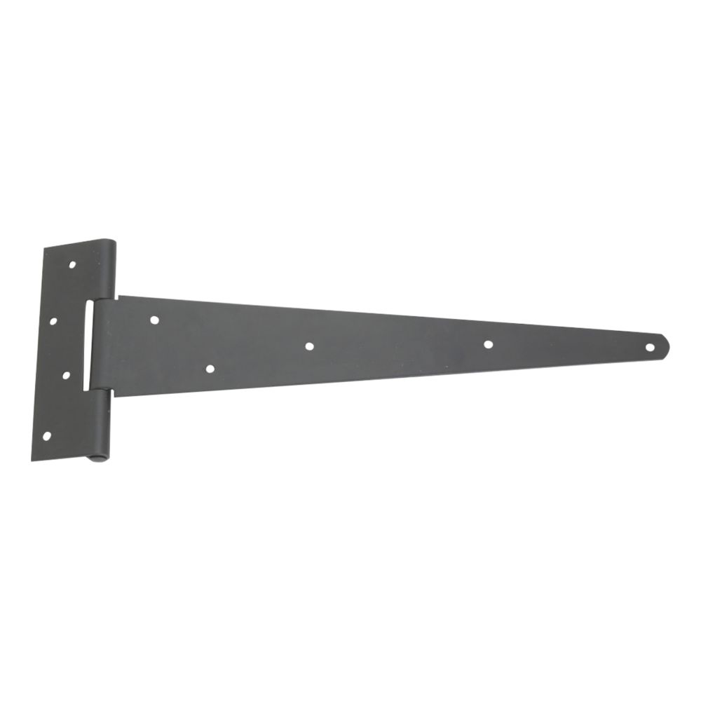 Lot de 2 charnières en T robustes à revêtement par poudrage noir Smith & Locke 450mm