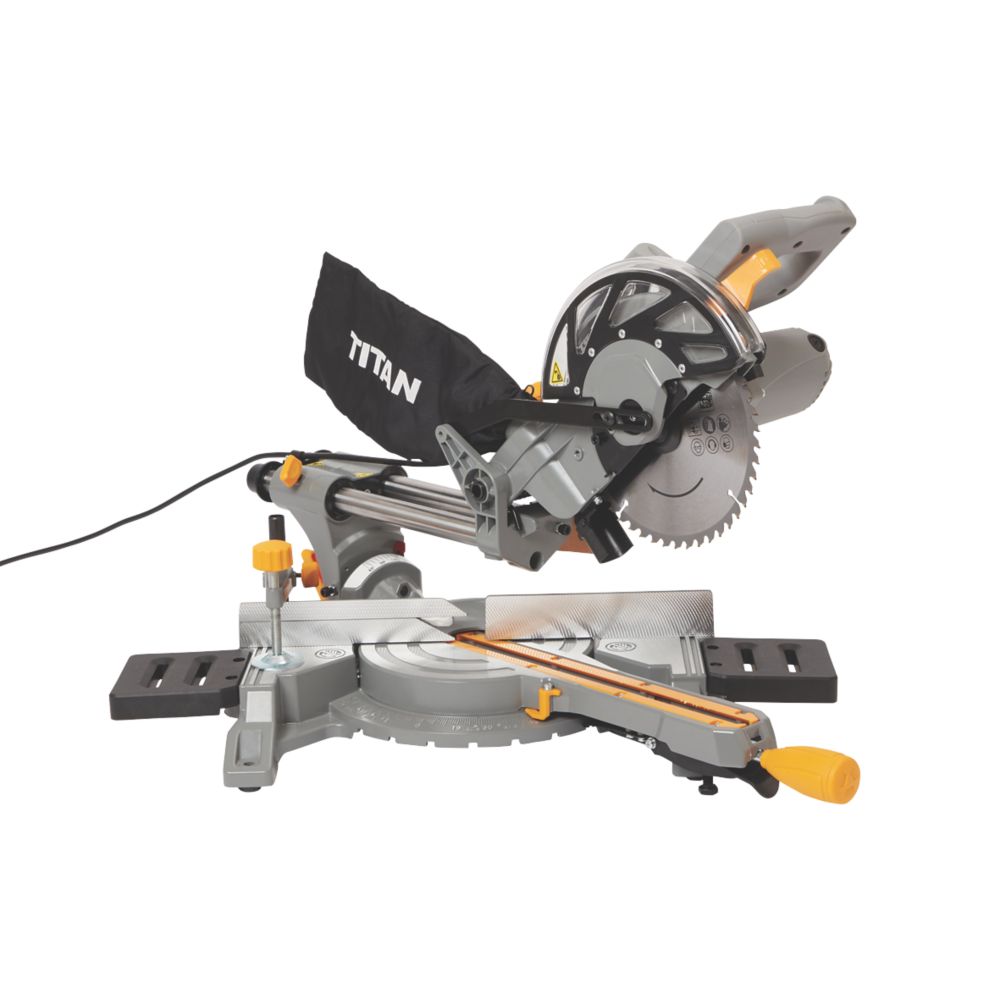 Scie à onglet coulissante filaire 210mm 240V Titan TTB794MSW 1500W