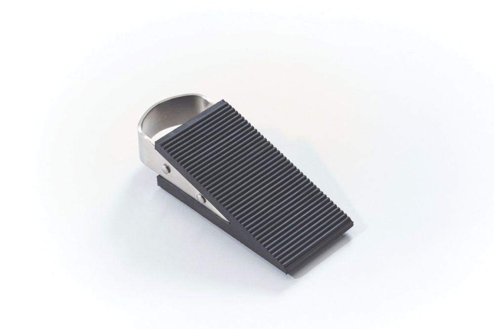 Butée de porte triangulaire noire Mottez