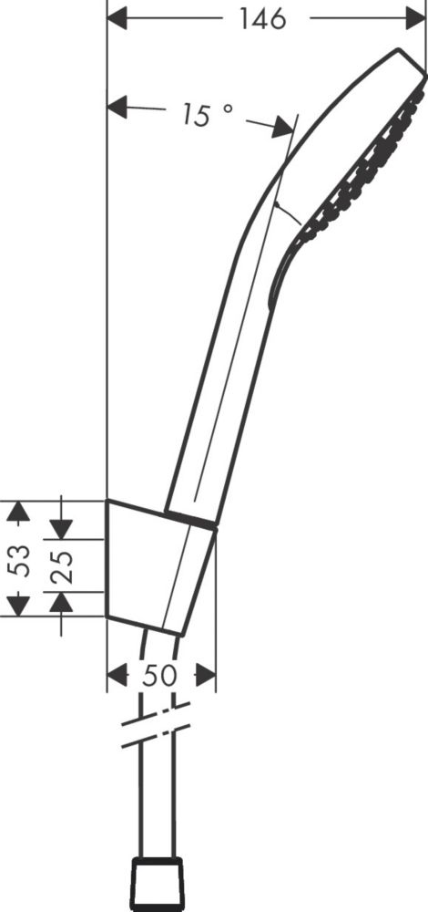 Ensemble de support de douchette Hansgrohe Croma Select S Vario au design contemporain blanc/chromé
