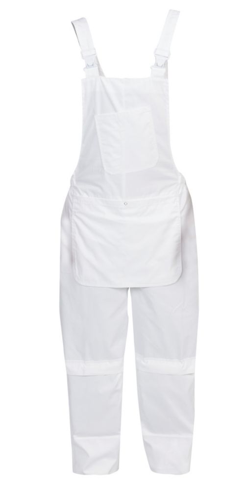Salopette de travail à bretelles blanche taille L