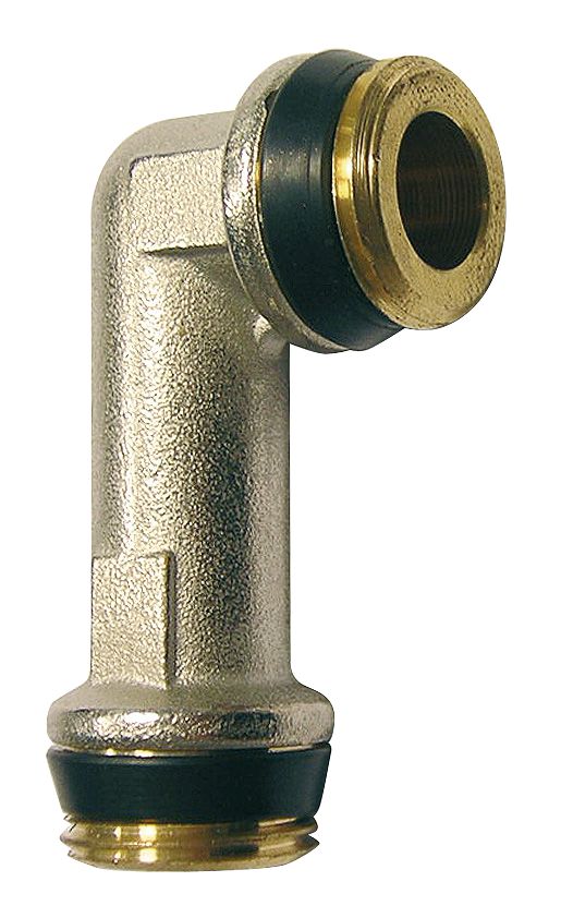 Coude réversible en laiton nickelé mâle 15/21 - 1/2" Somatherm