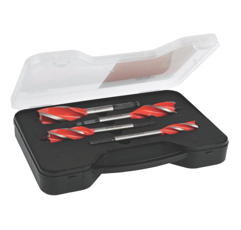 Coffret de 4 forets à bois à 4 goujures 165 x 16-32mm Wood Beaver Armeg