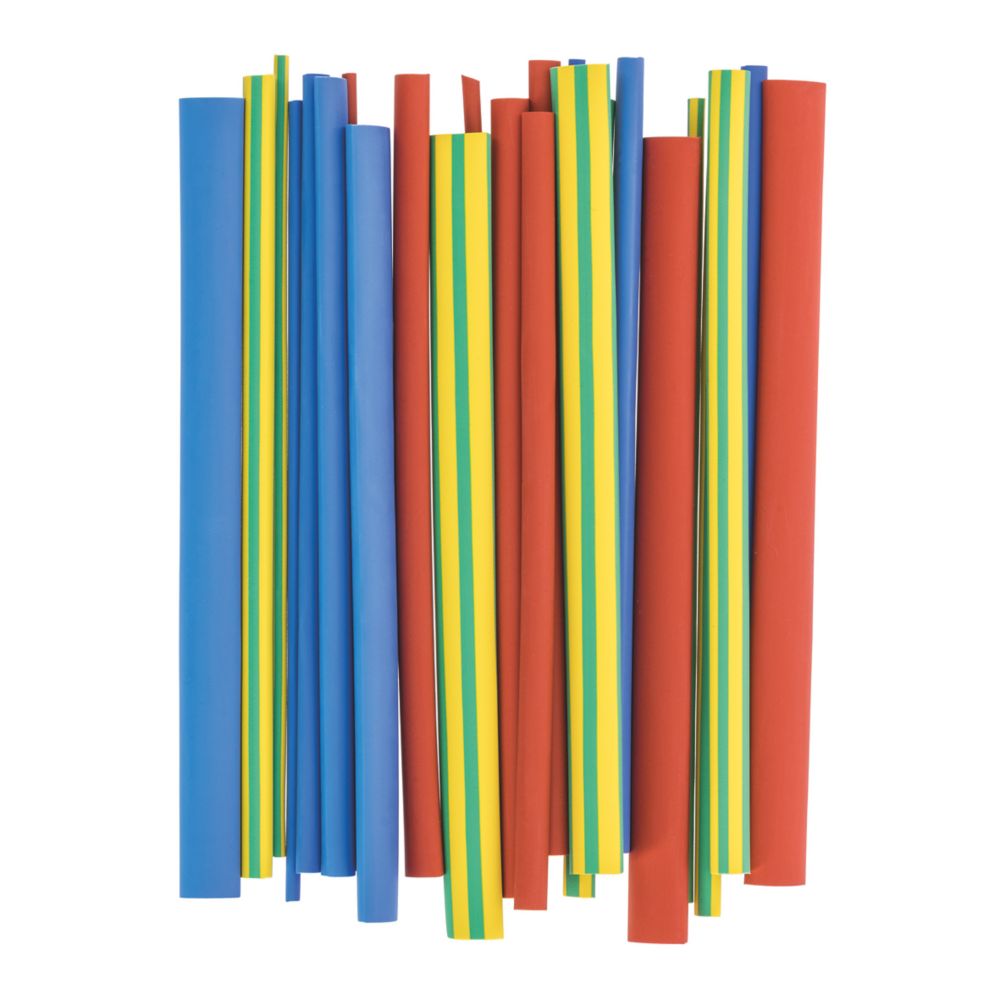 Gaine thermorétractable rouge, bleue et verte/jaune Klauke 2,4-9,5mm x 160mm