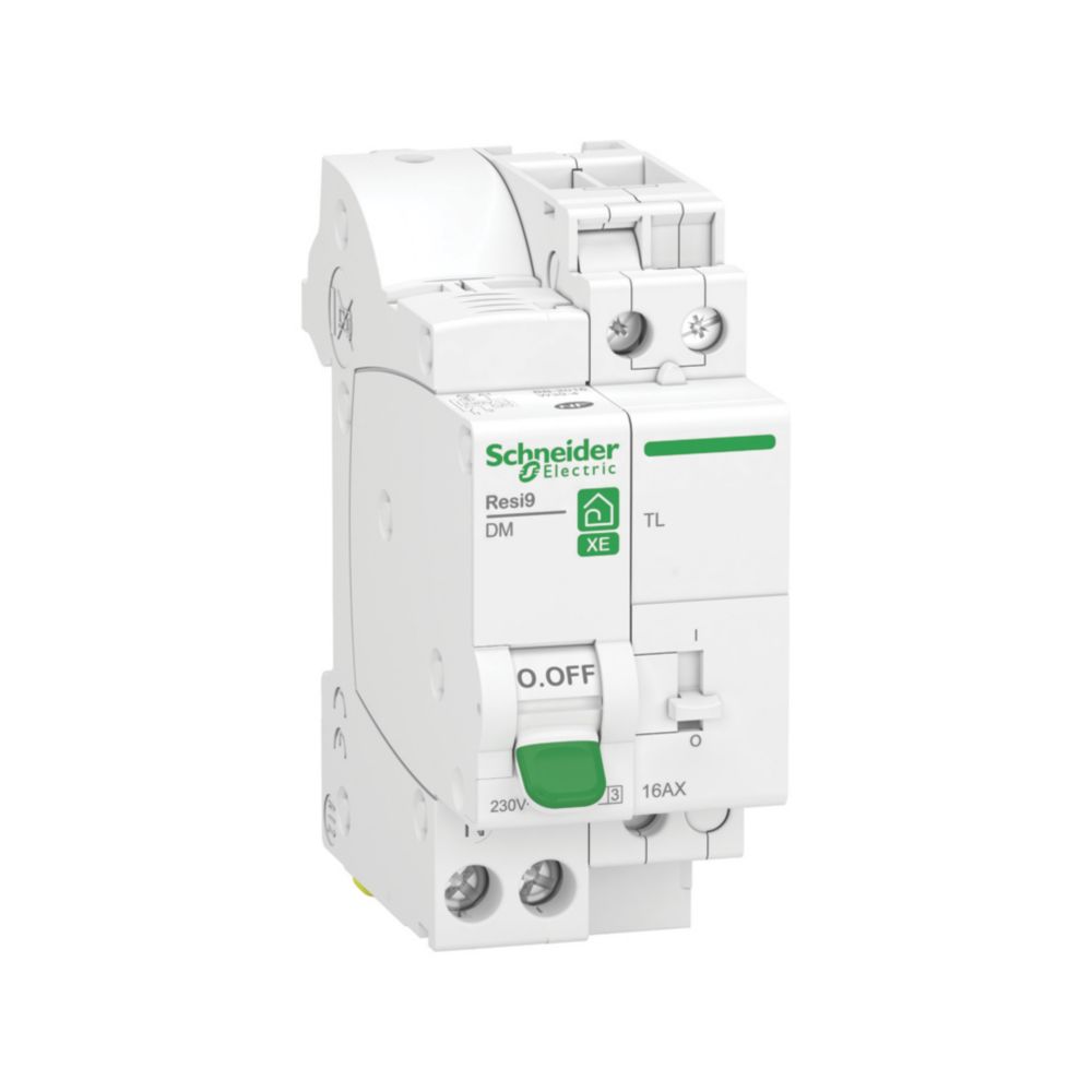 Combiné disjoncteur et télérupteur 16A type C Auto 3kA 1P+N embrochable Resi9 XE Schneider