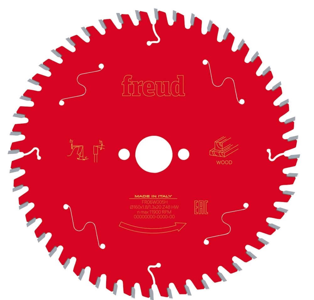 Lame de scie circulaire pour bois 160 x 20mm 48 dents Freud