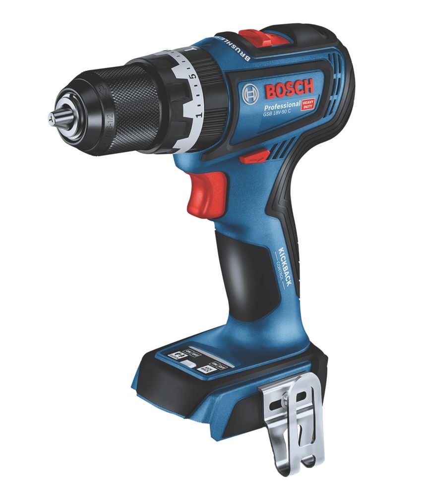 Perceuse visseuse à percussion sans fil brushless Bosch GSB 18V-90 C Li-ion Coolpack - Sans batterie