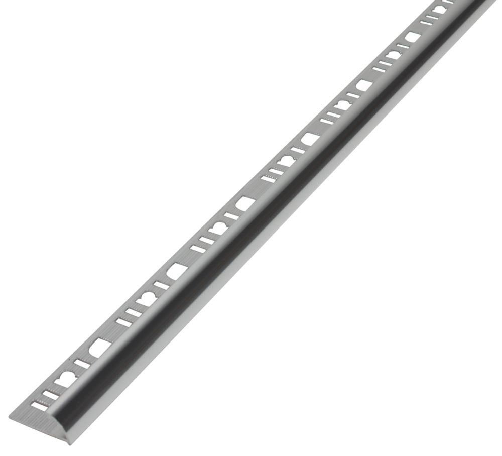 Profilé de carrelage rond en aluminium chrome 9mm Diall, 2,5m
